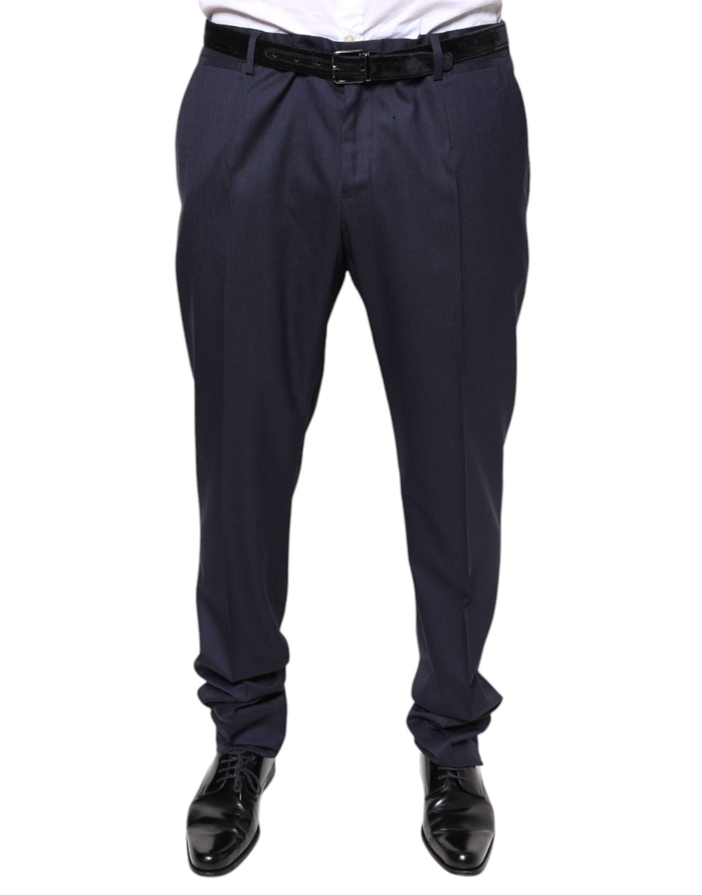 Dolce & Gabbana Blaue Wolle Skinny Formal Dress Pants