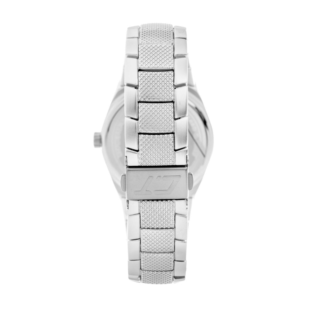 Chronotech Silberne Edelstahl-Dress-Watch