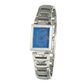 Chronotech Silberne Edelstahl-Armbanduhr
