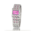 Chronotech Silberne Edelstahl-Armbanduhr