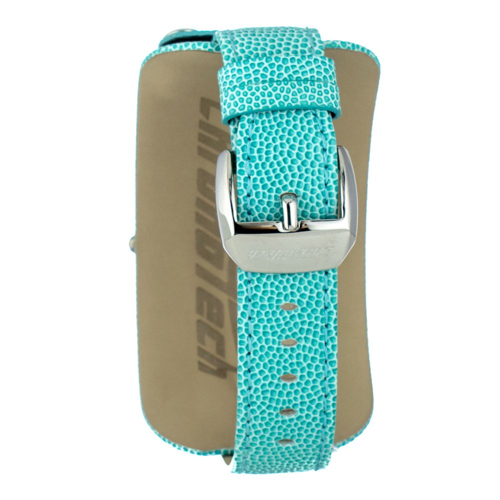 Chronotech Blaue Leder-Dress-Watch