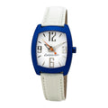 Chronotech Elegante weiße Leder-Armbanduhr