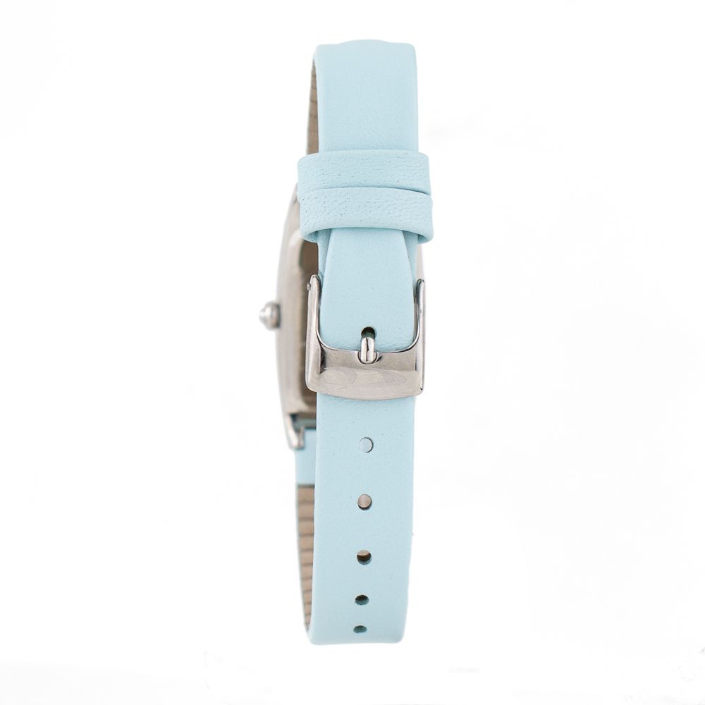Chronotech Elegante blaue Leder-Armbanduhr