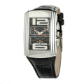 Chronotech Schwarze Leder-Cocktailuhr
