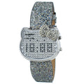 Chronotech Silberne Leder-Kleidungsuhr