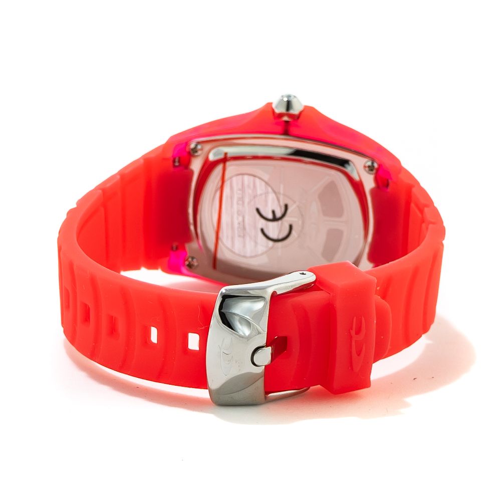 Chronotech Rote Gummikleid-Armbanduhr