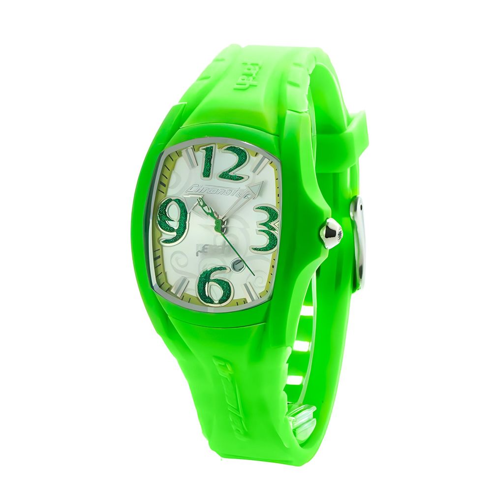 Chronotech Grünes Armbanduhr aus Gummi