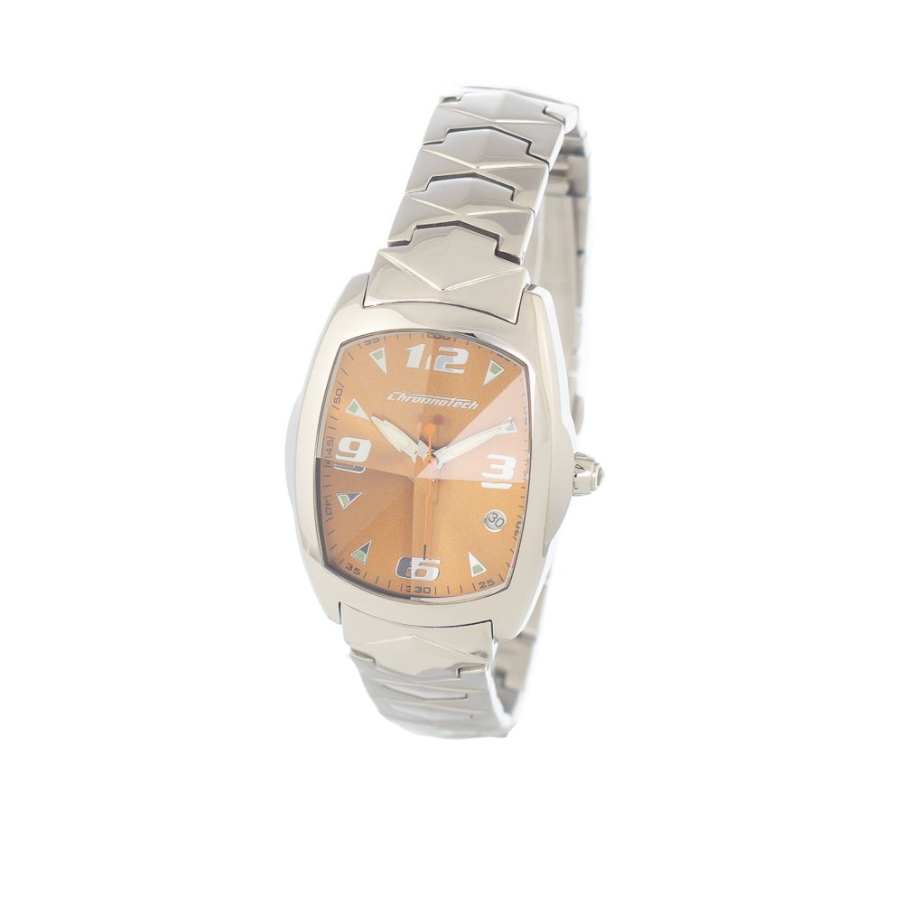Chronotech Silberne Edelstahl-Dress-Watch