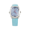 Chronotech Elegante blaue Leder-Armbanduhr