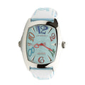 Chronotech Elegante blaue Leder-Armbanduhr