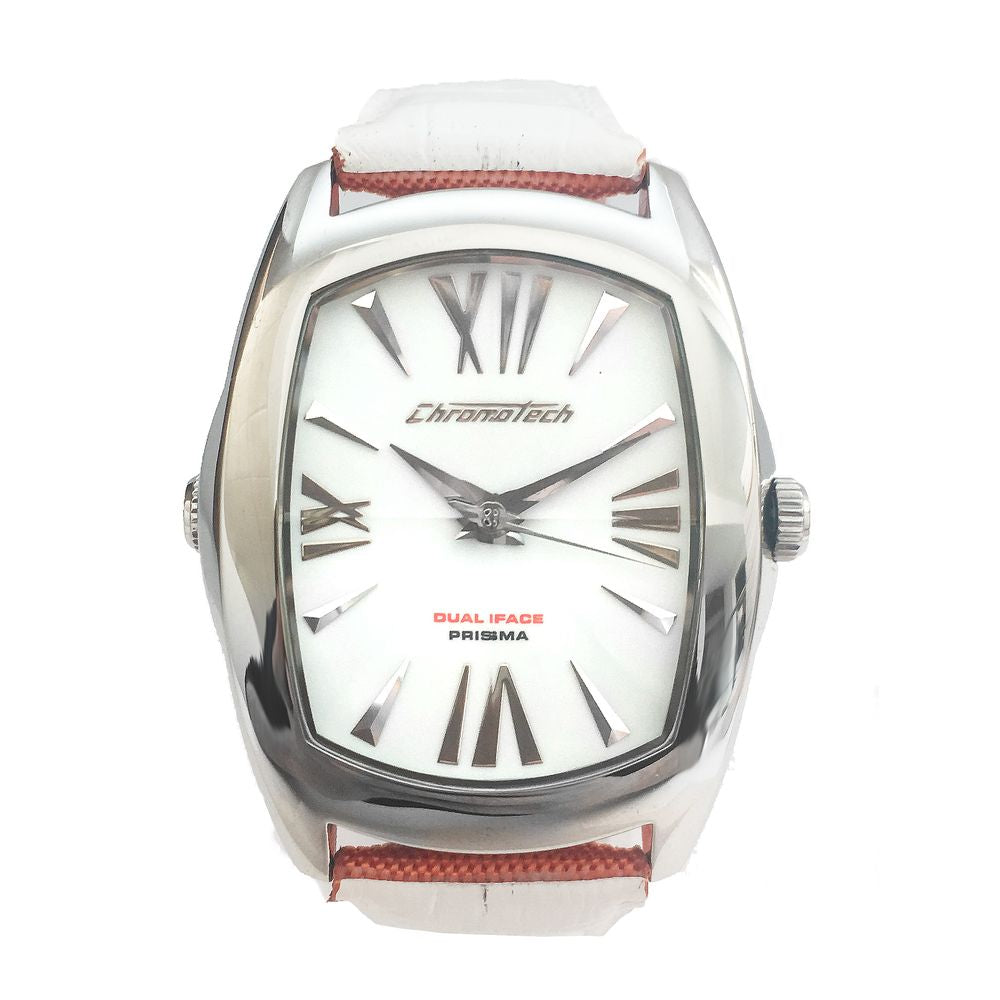 Chronotech Orange-farbenes Leder-Kleidungsstück-Armbanduhr
