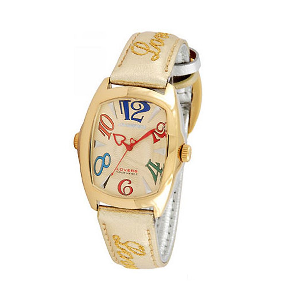 Chronotech Goldene Leder-Dress-Uhr