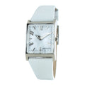 Chronotech Elegante weiße Leder-Armbanduhr