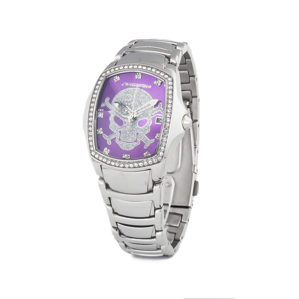 Chronotech Silberne Edelstahl-Dress-Watch
