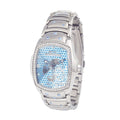 Chronotech Silberne Edelstahl-Armbanduhr