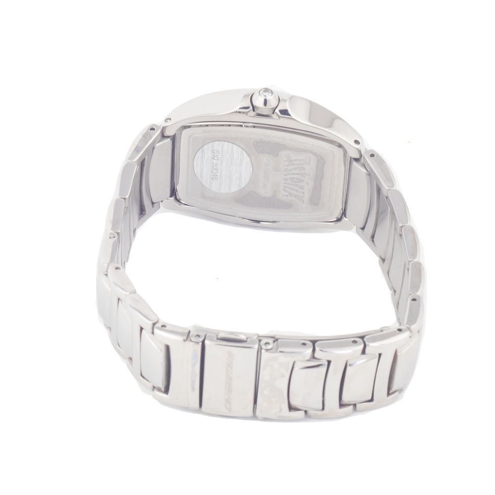 Chronotech Silberne Edelstahl-Armbanduhr