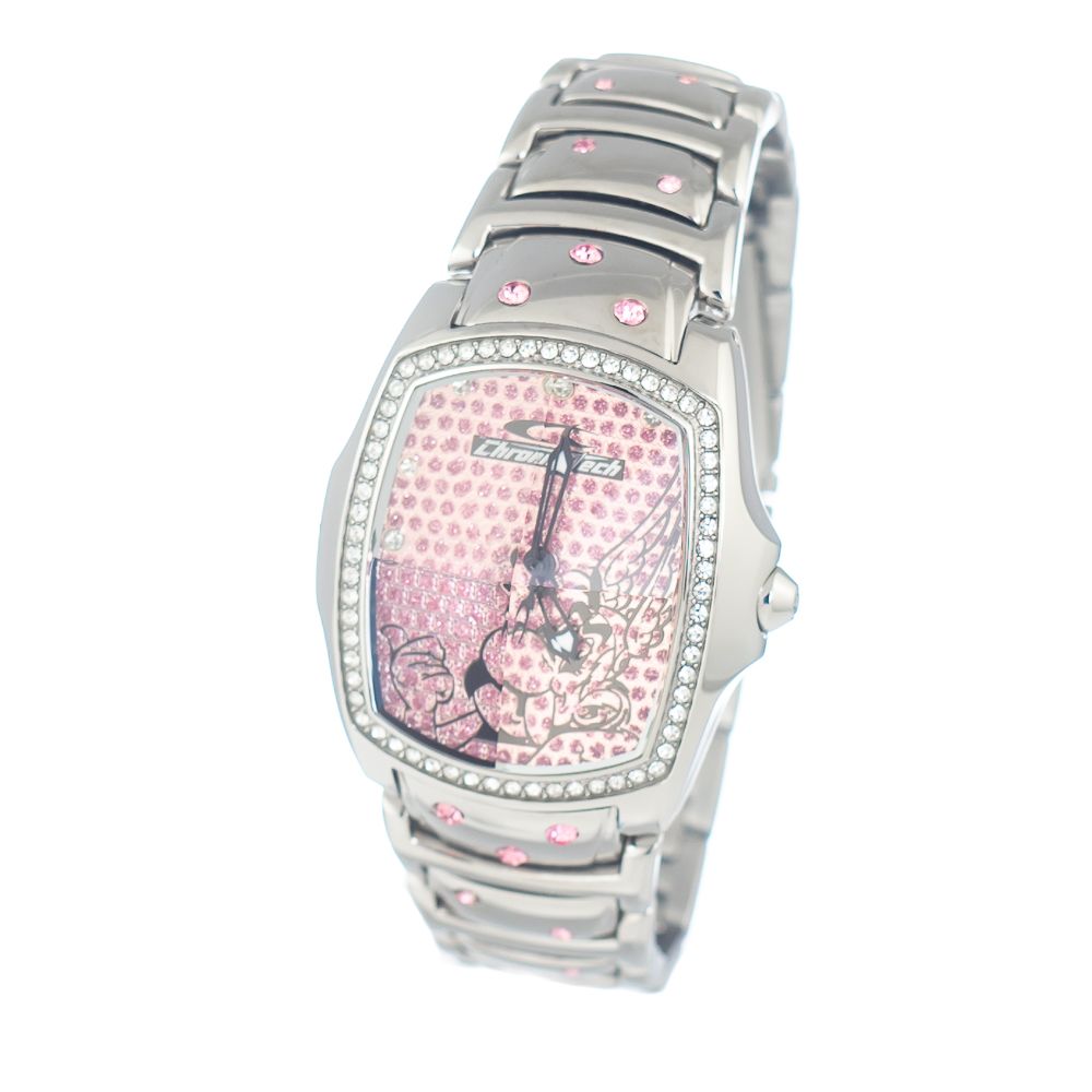 Chronotech Silberne Edelstahl-Dress-Watch