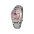 Chronotech Silberne Edelstahl-Armbanduhr