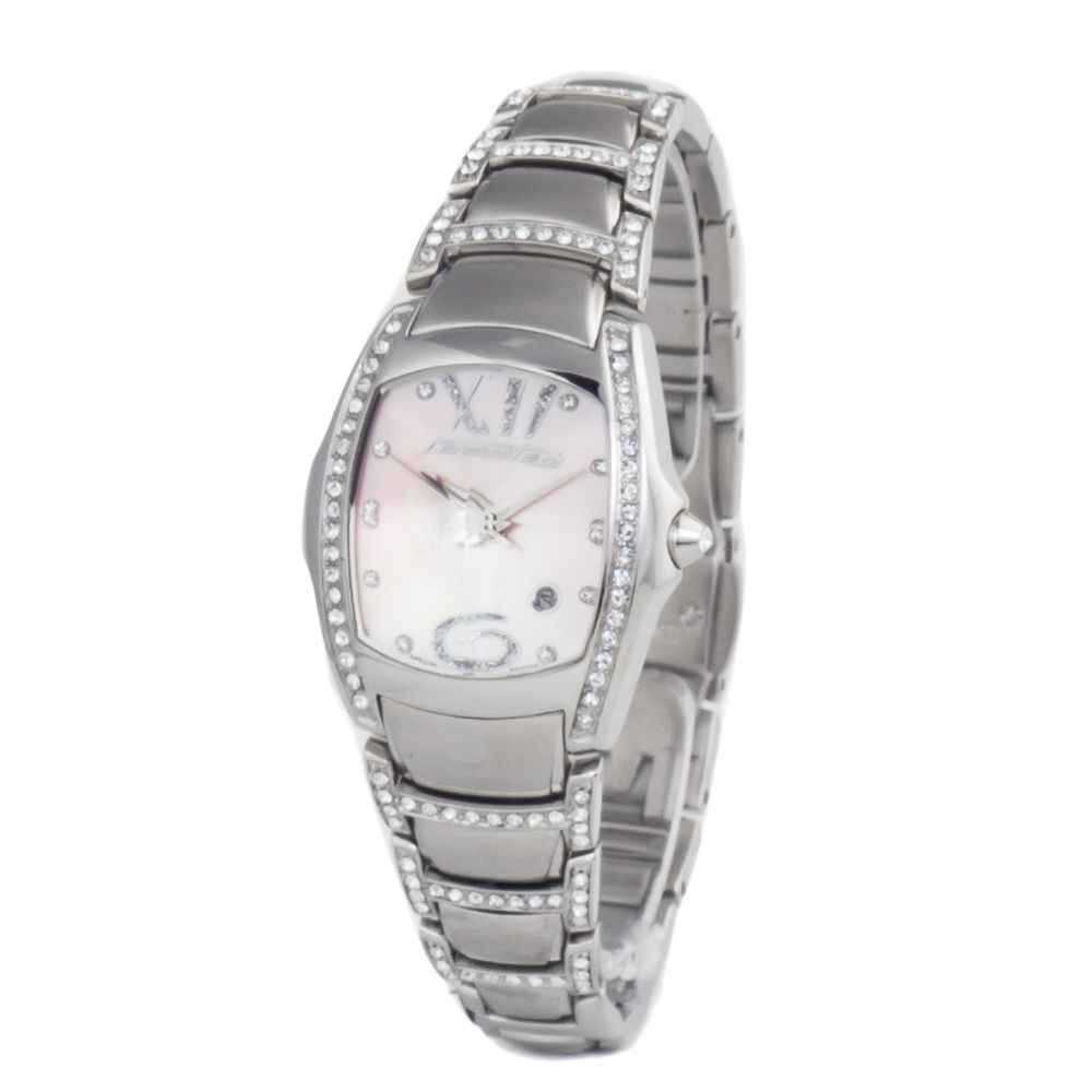 Chronotech Silberne Edelstahl-Dress-Watch