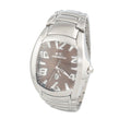 Chronotech Silberne Edelstahl-Armbanduhr