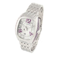 Chronotech Silberne Edelstahl-Armbanduhr
