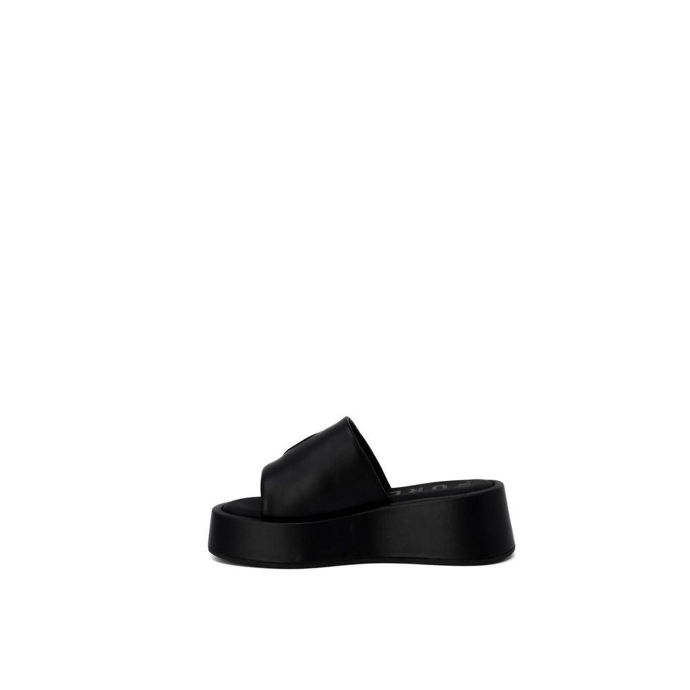 Furla Schwarzer Lederpantoffel