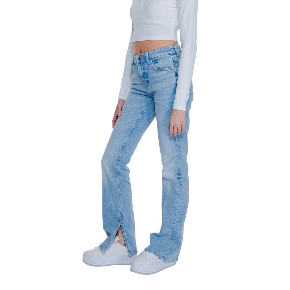 Guess Hellblaue Mom-Jeans aus Baumwolle