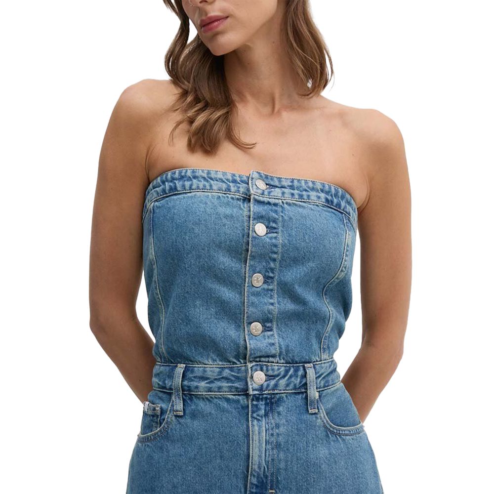 Calvin Klein Jeans Blau Baumwolle Lang