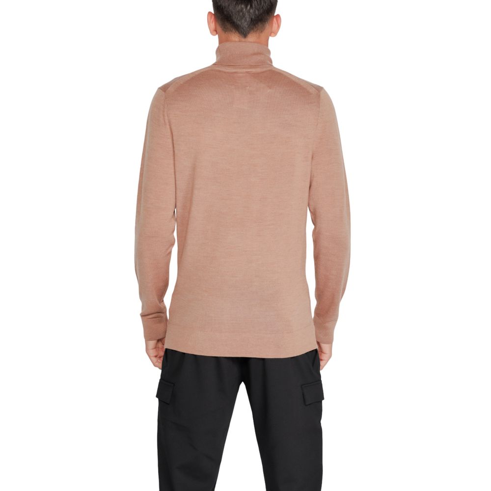 Calvin Klein Rollkragenpullover aus Wolle in Beige