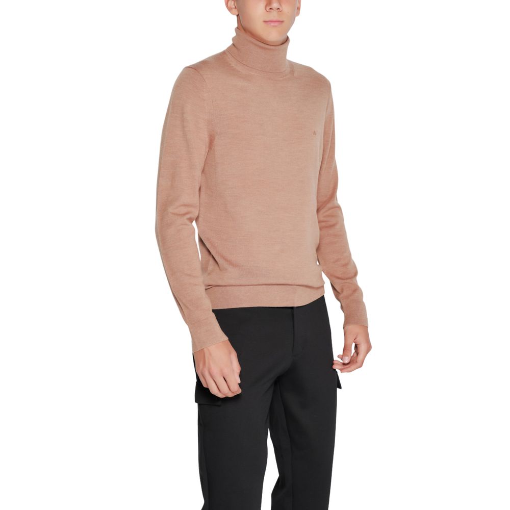 Calvin Klein Rollkragenpullover aus Wolle in Beige