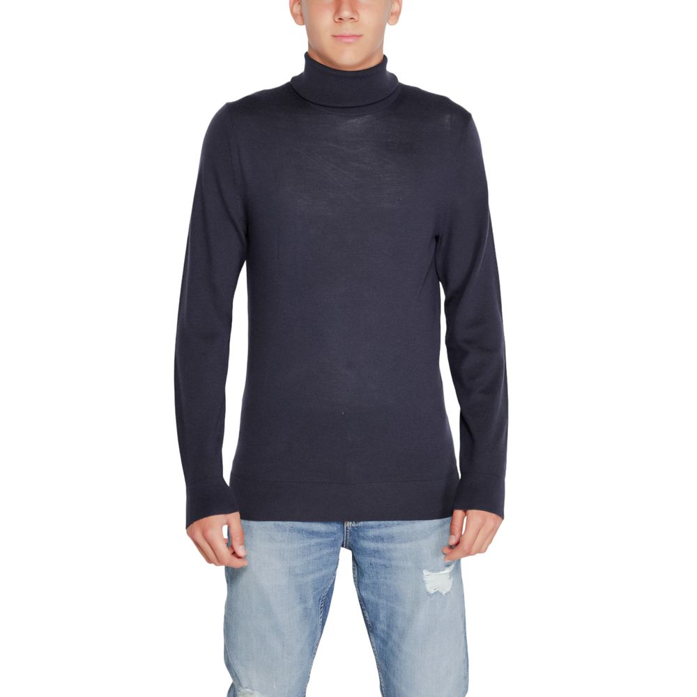 Calvin Klein Rollkragenpullover aus blauer Wolle