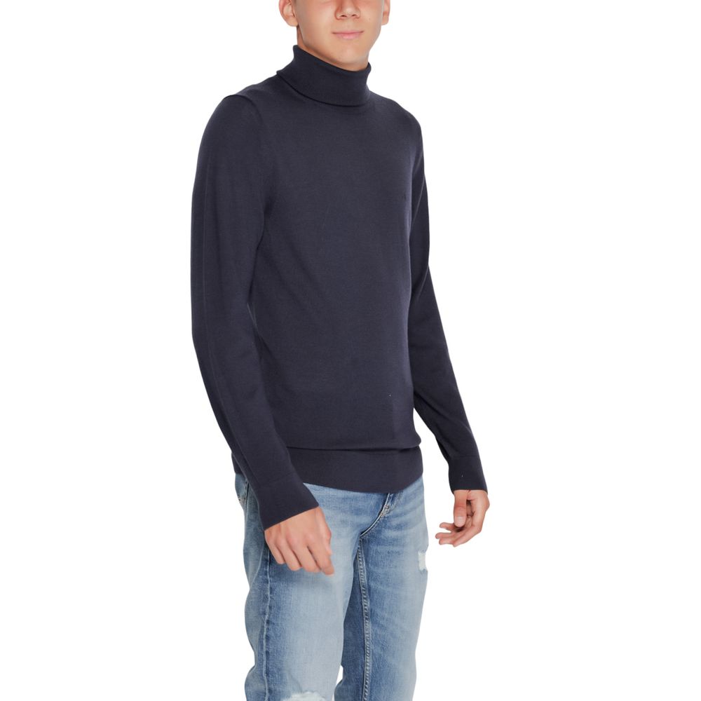 Calvin Klein Rollkragenpullover aus blauer Wolle