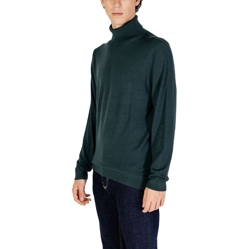 Calvin Klein Rollkragenpullover aus grüner Wolle