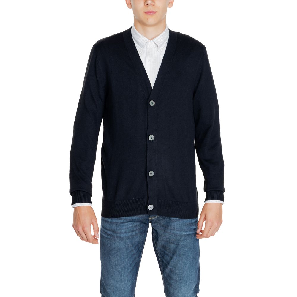 Jack Jones Schwarzer Baumwoll-Cardigan