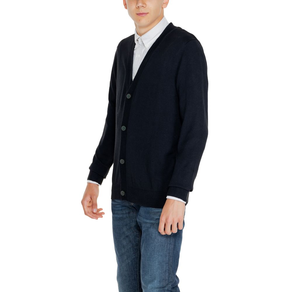 Jack Jones Schwarzer Baumwoll-Cardigan