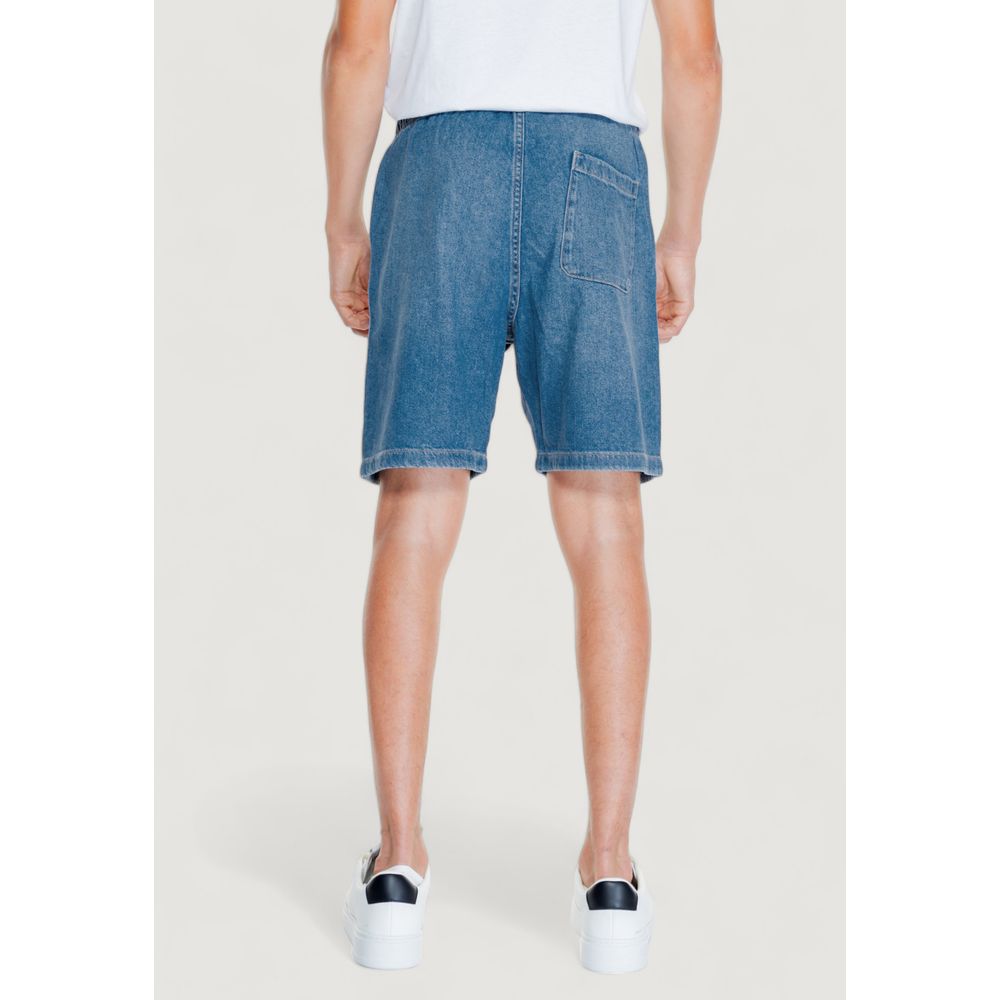 Jack Jones Hellblaue Baumwoll-Bermuda-Shorts