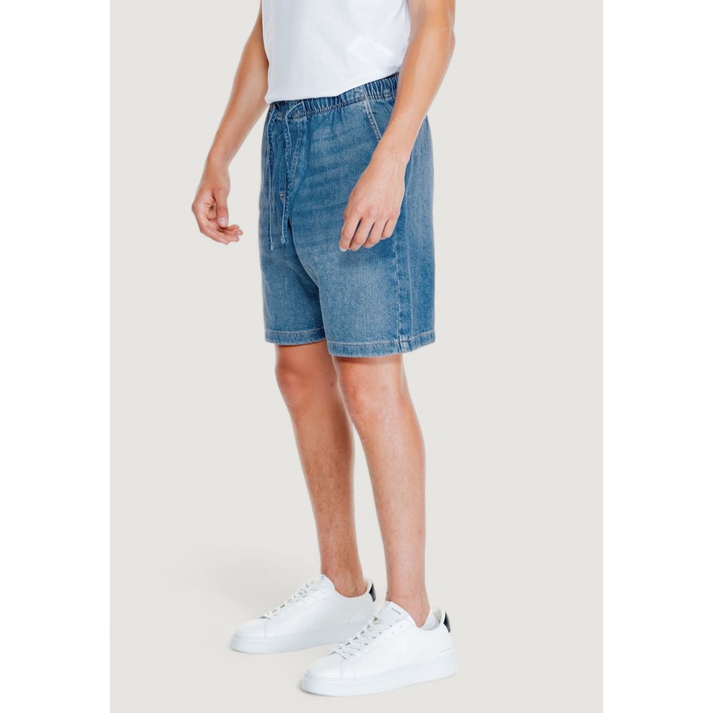 Jack Jones Hellblaue Baumwoll-Bermuda-Shorts