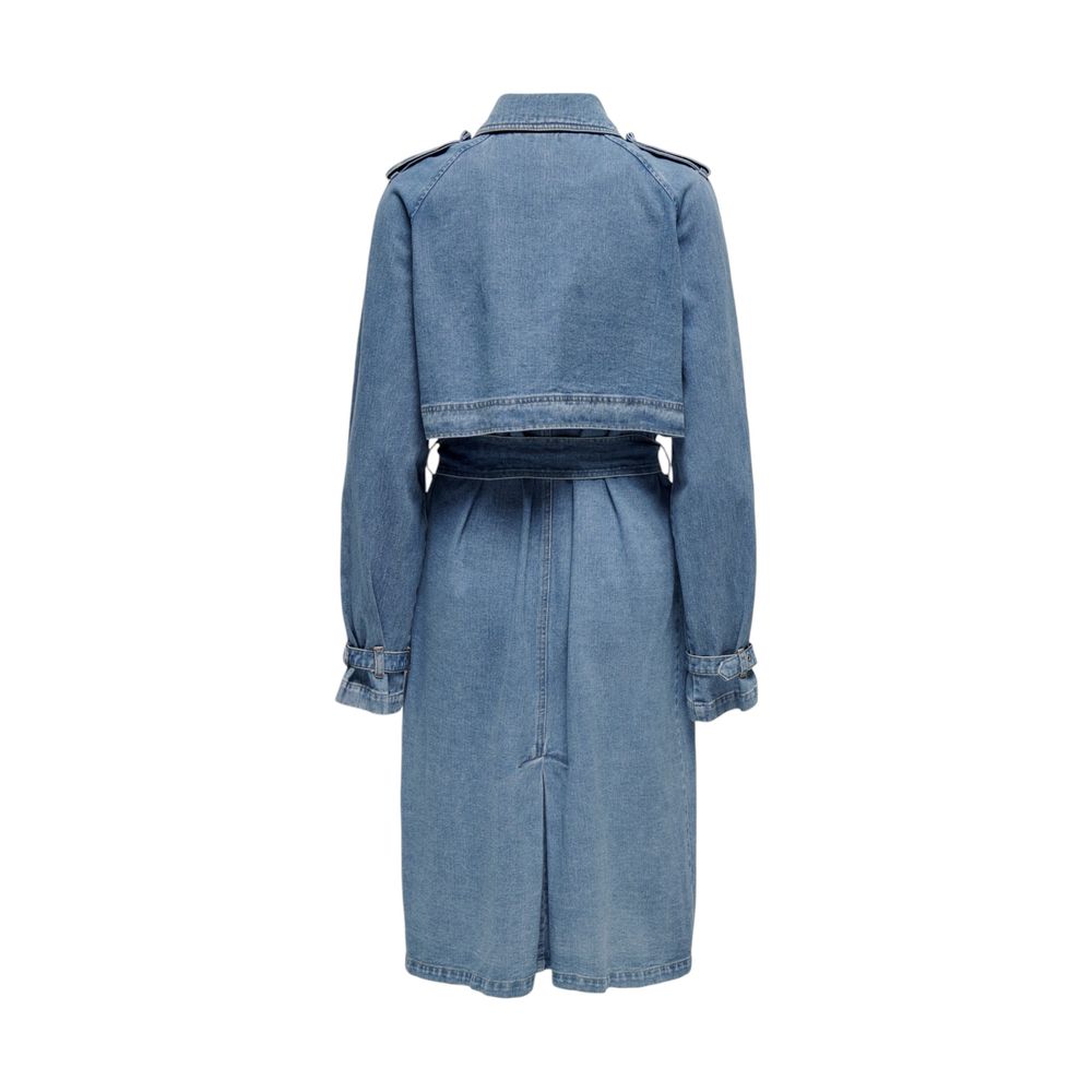 Only Blauer Trenchcoat aus Baumwolle