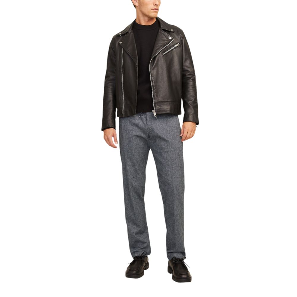 Jack Jones Graue Baumwoll-Freizeithose