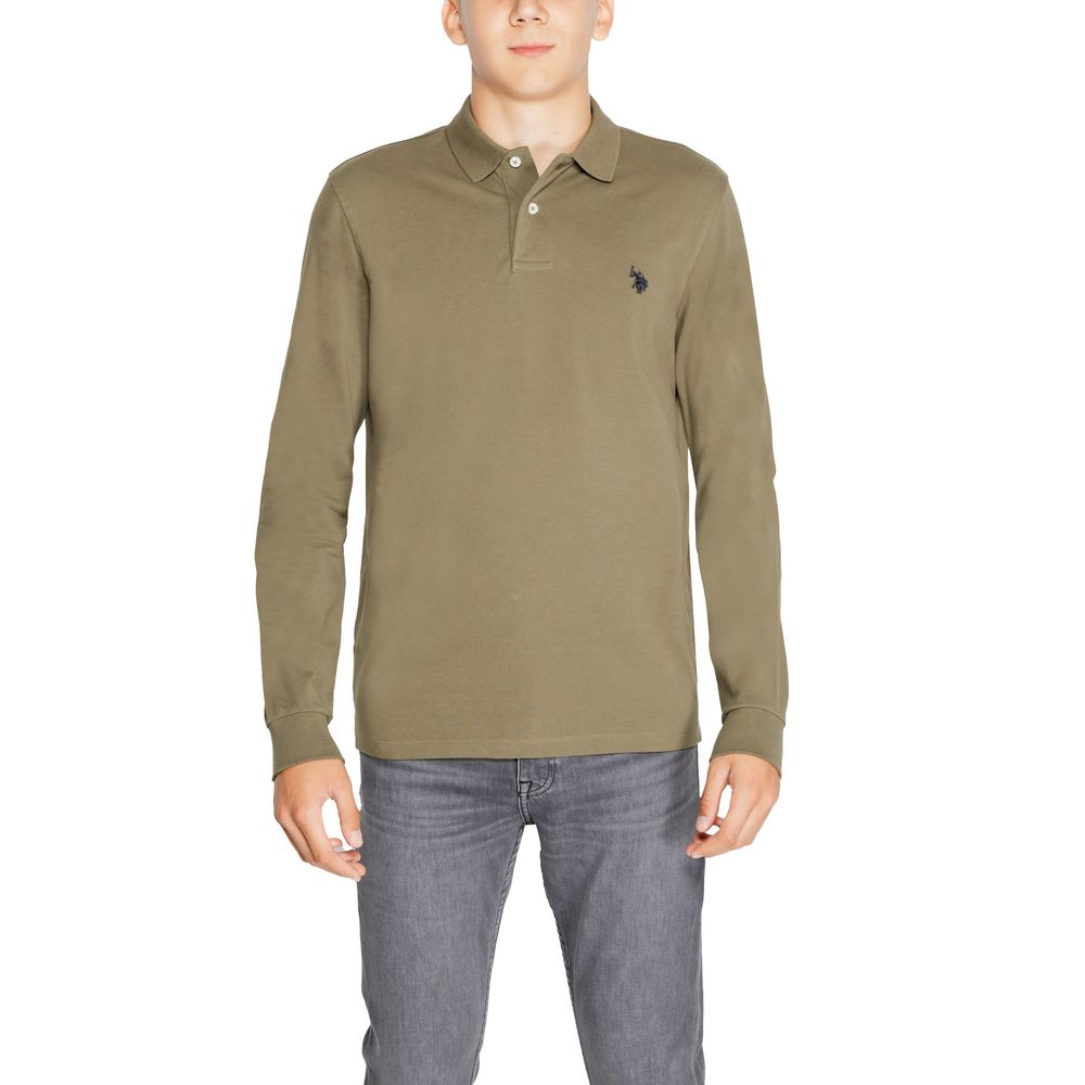 U.S. POLO ASSN. Grünes Baumwoll-Langarmshirt