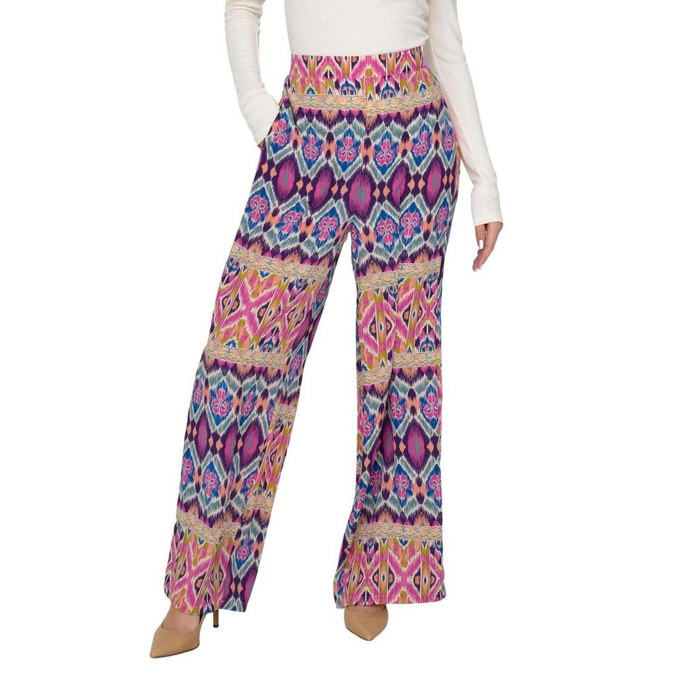 Only Bunte Palazzohose aus recyceltem Polyester