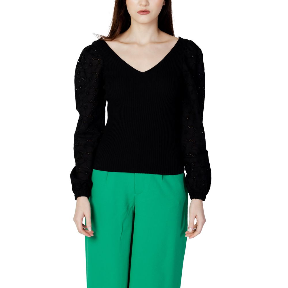 Only Schwarzer Baumwoll-Sweatshirt