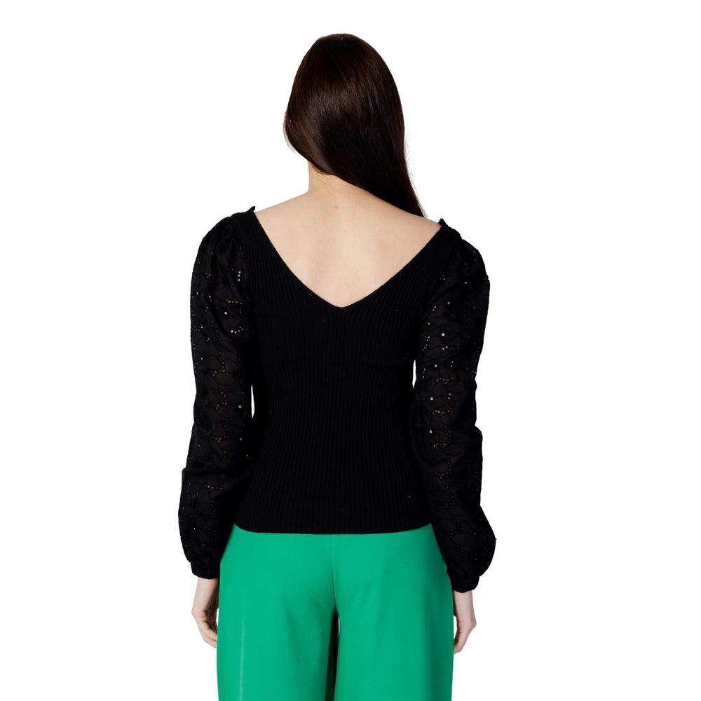 Only Schwarzer Baumwoll-Sweatshirt