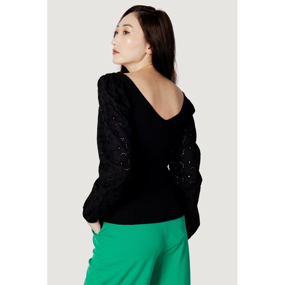 Only Schwarzer Baumwoll-Sweatshirt