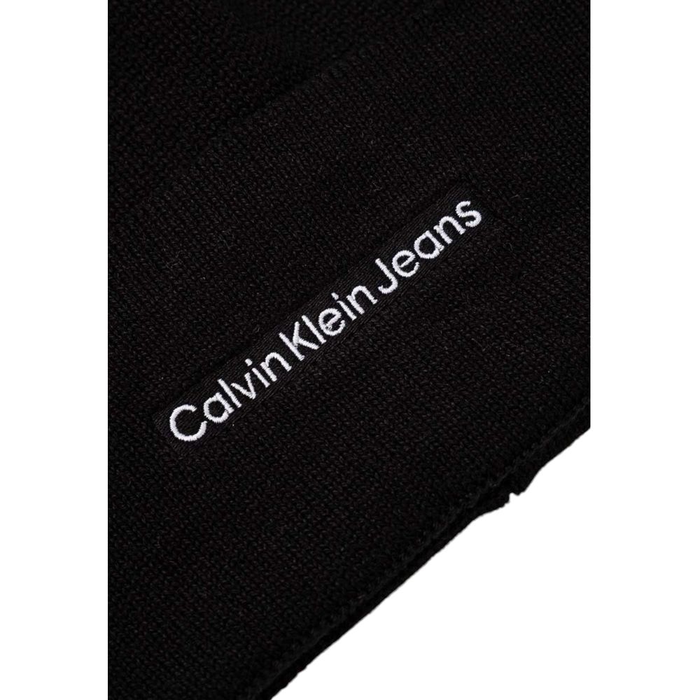 Calvin Klein Jeans Schwarze Baumwollmützen Baseballmütze