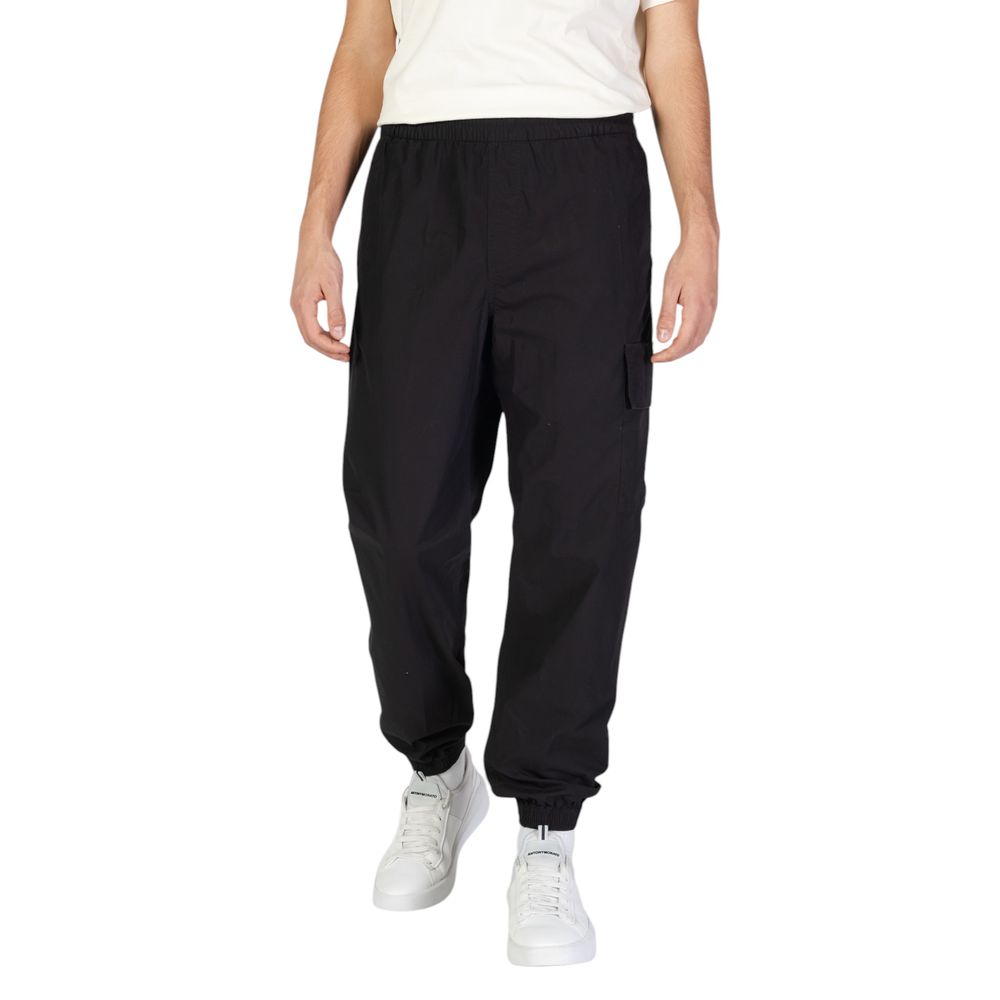 Calvin Klein Jeans Schwarze Baumwoll-Jogger Workout-Hose
