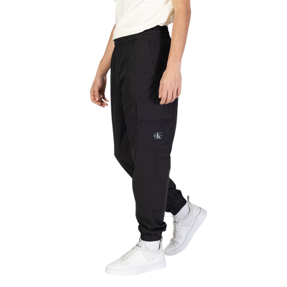 Calvin Klein Jeans Schwarze Baumwoll-Jogger Workout-Hose