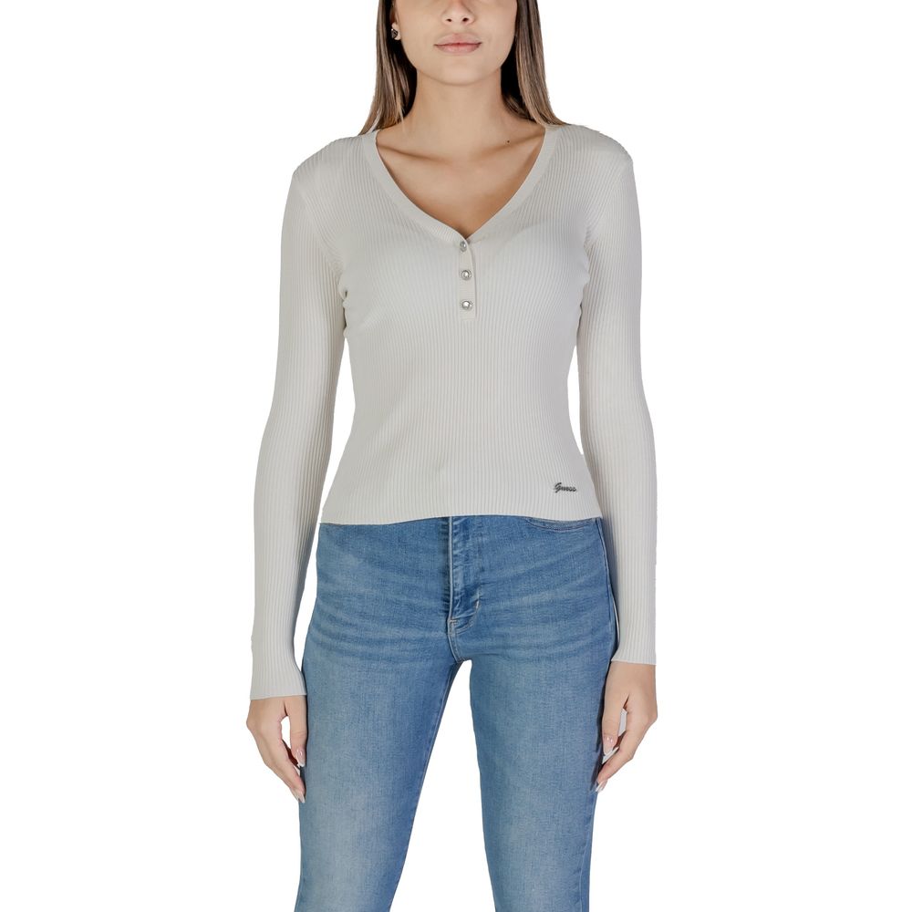Guess Cremefarbene Viskose-Sportbekleidung