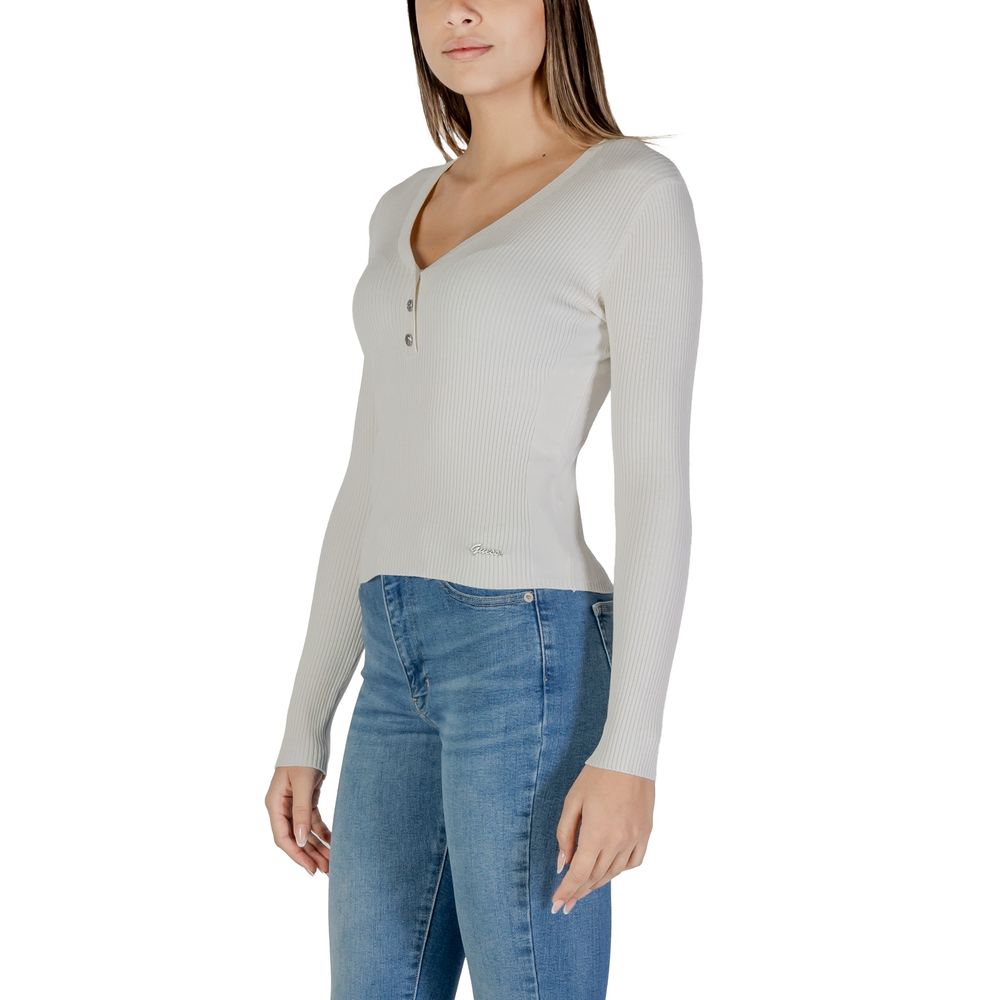 Guess Cremefarbene Viskose-Sportbekleidung
