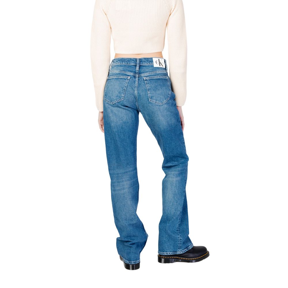 Calvin Klein Jeans Blaue Mom-Jeans aus Baumwolle